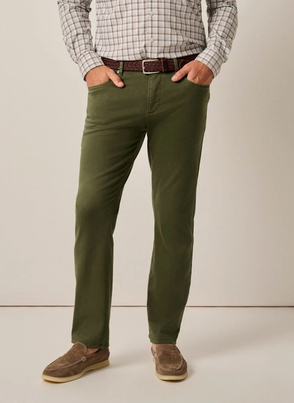 NEW JOHNNIE-O FOREST NEWPORT 5 POCKET COTTON PANTS 38W X 34L 38 X 34